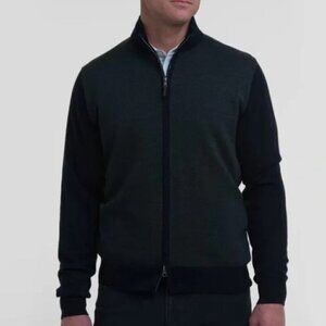 Fairway & Greene Baruffa Merino Wool Golf Zip Up Long Sleeve Sweater Men's M